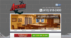 Desktop Screenshot of anchorwaterproofing.com